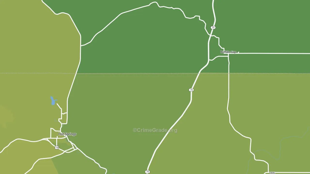 Buffalo Gap, SD Map of Vehicle Theft Rates