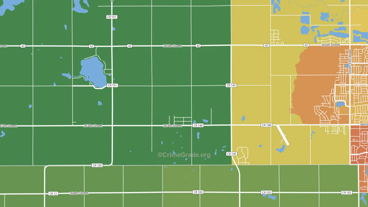 Buffalo Ridge, SD Map of Vehicle Theft Rates