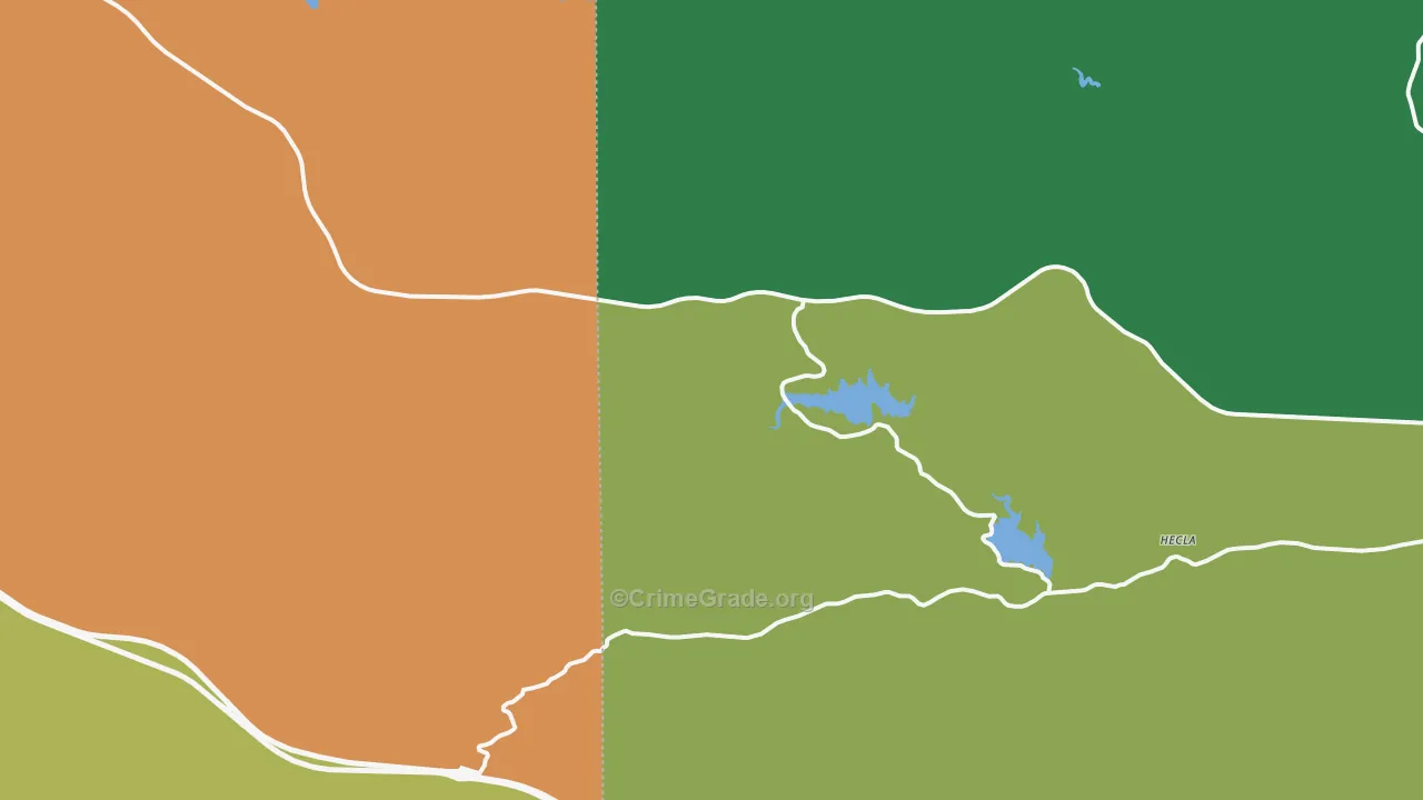 Buford, WY Map of Vehicle Theft Rates