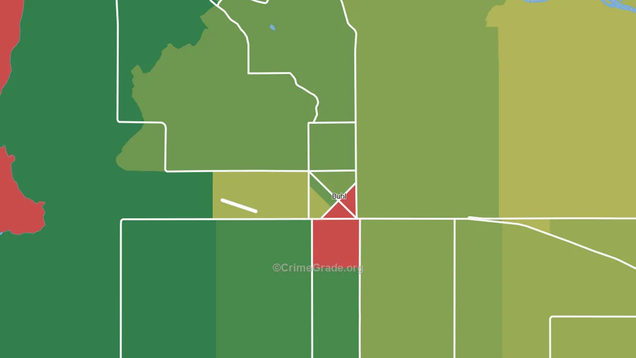 Buhl, ID Map of Vehicle Theft Rates