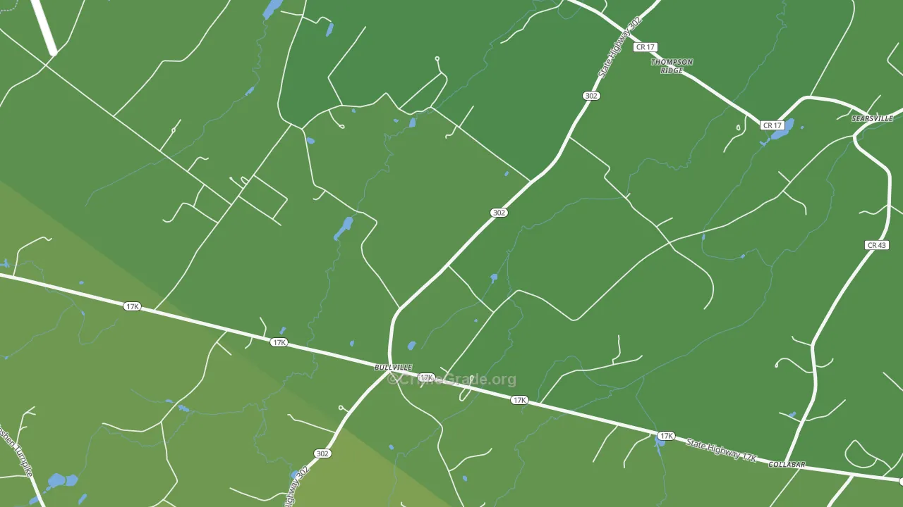 Bullville, NY Map of Vehicle Theft Rates