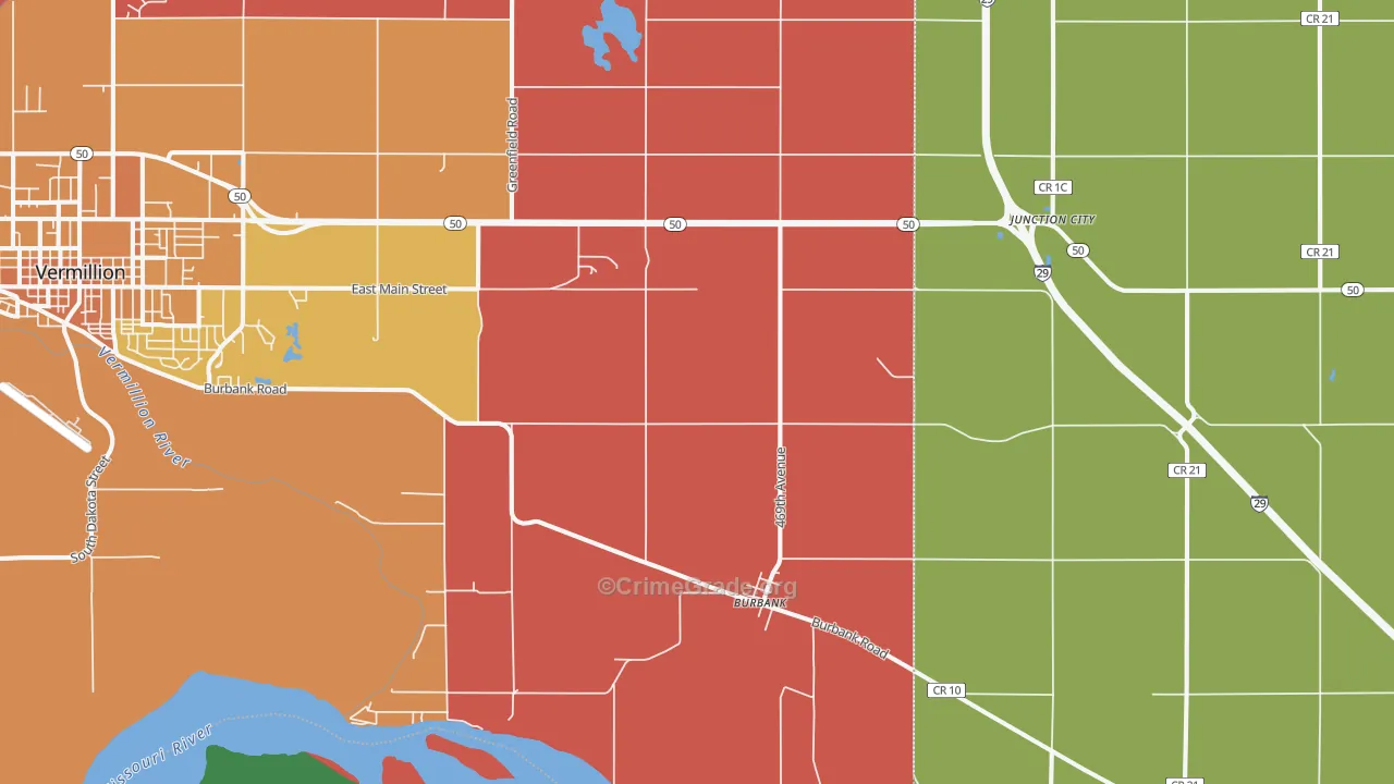 Burbank, SD Map of Vehicle Theft Rates