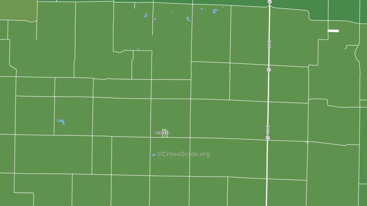 Burgess, IL Map of Vehicle Theft Rates
