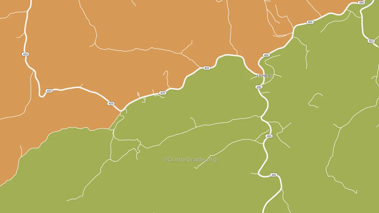 Burke, KY Map of Vehicle Theft Rates