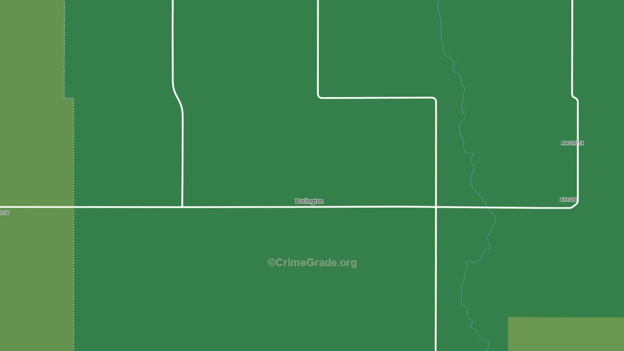 Burlington, OK Map of Vehicle Theft Rates