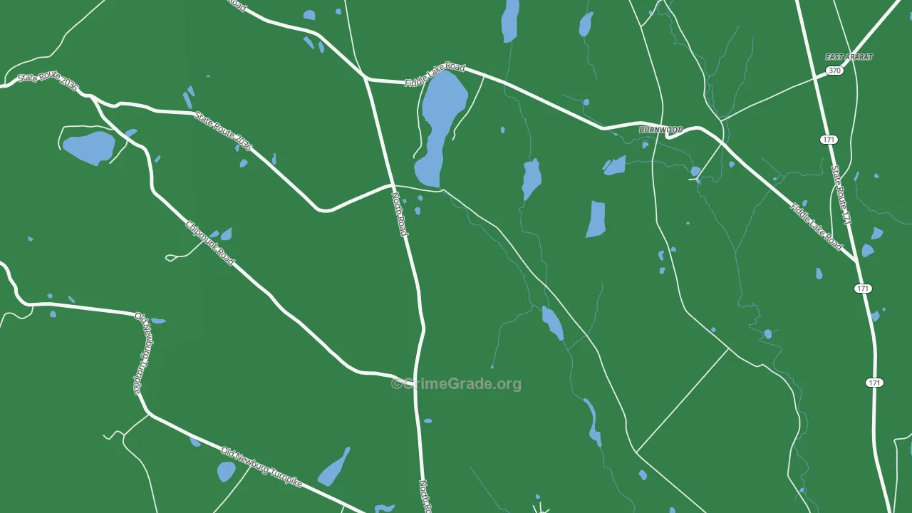 Burnwood, PA Map of Vehicle Theft Rates