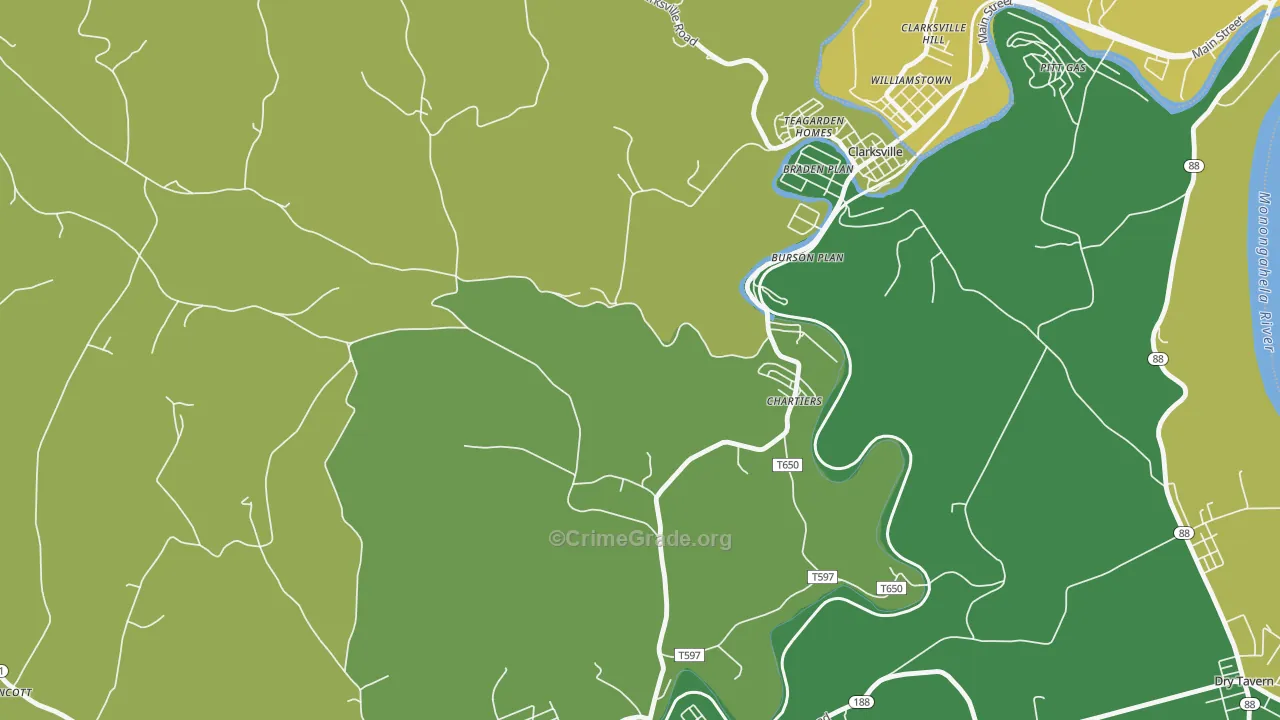 Burson Plan, PA Map of Vehicle Theft Rates
