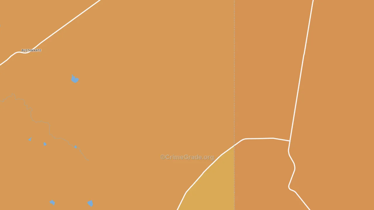 Bustamante, TX Map of Vehicle Theft Rates