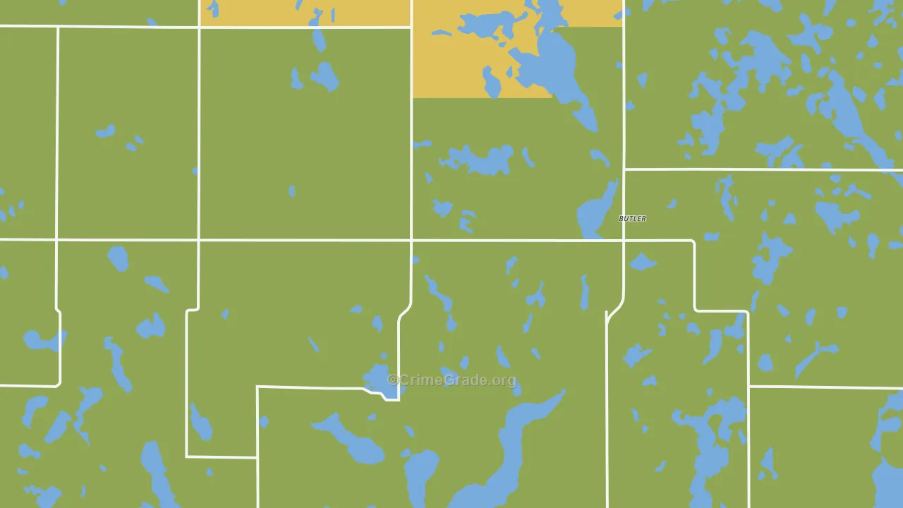 Butler, SD Map of Vehicle Theft Rates