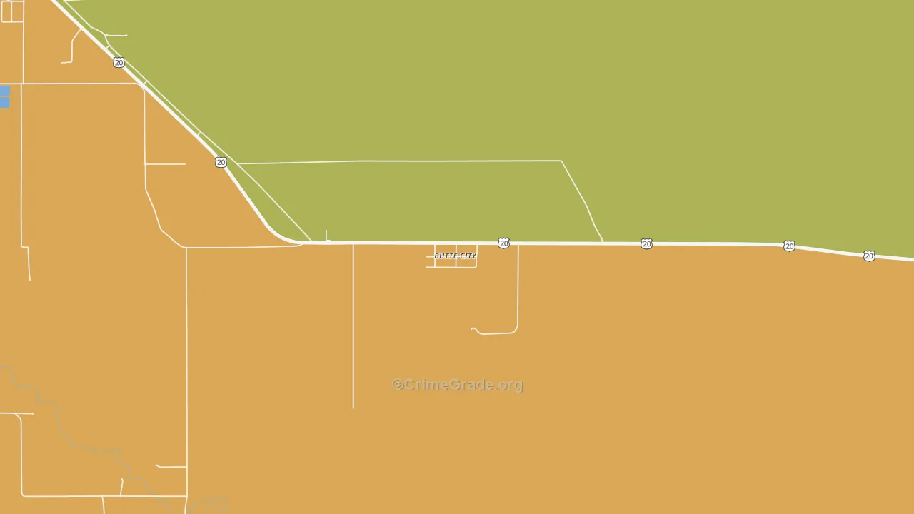 Butte, ID Map of Vehicle Theft Rates