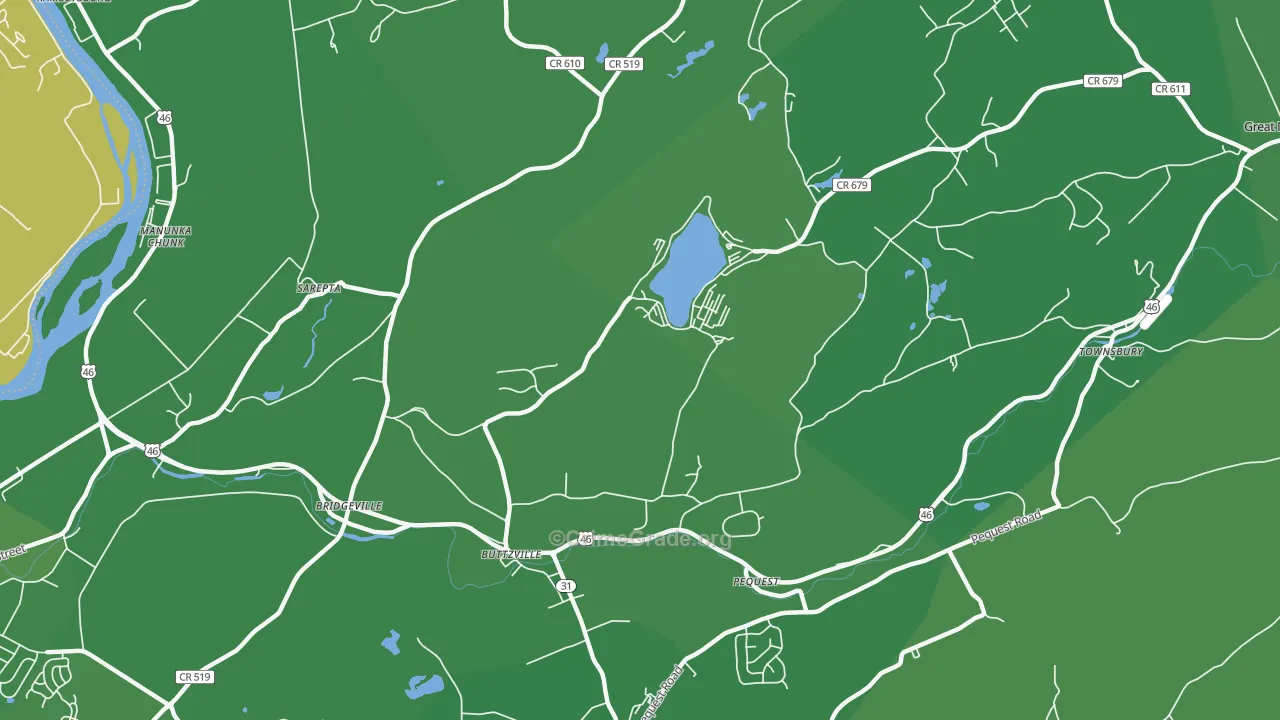 Buttzville, NJ Map of Vehicle Theft Rates