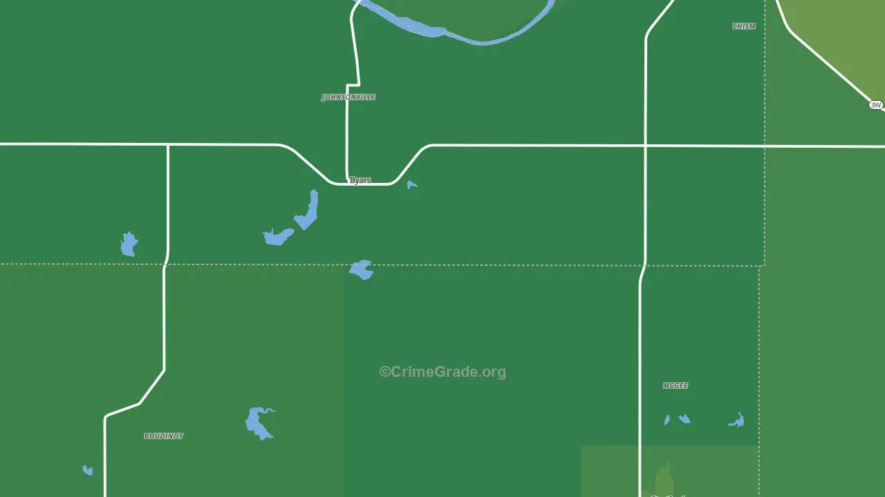 Byars, OK Map of Vehicle Theft Rates