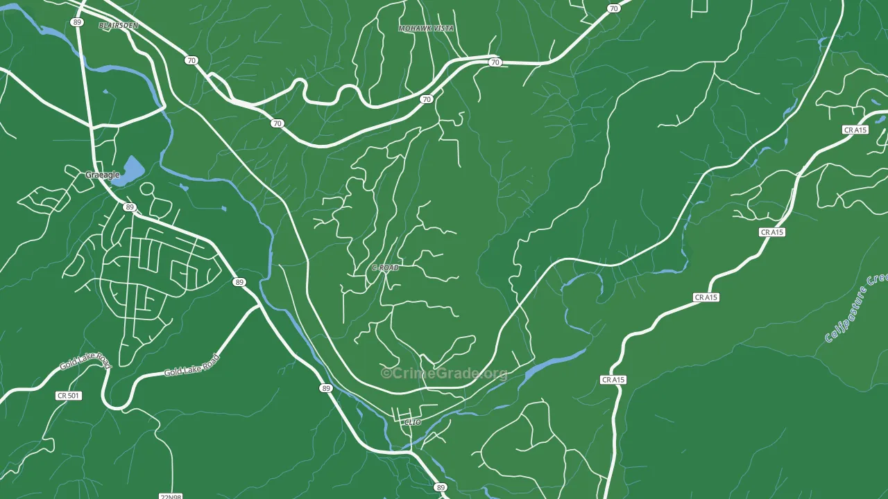 C-Road, CA Map of Vehicle Theft Rates