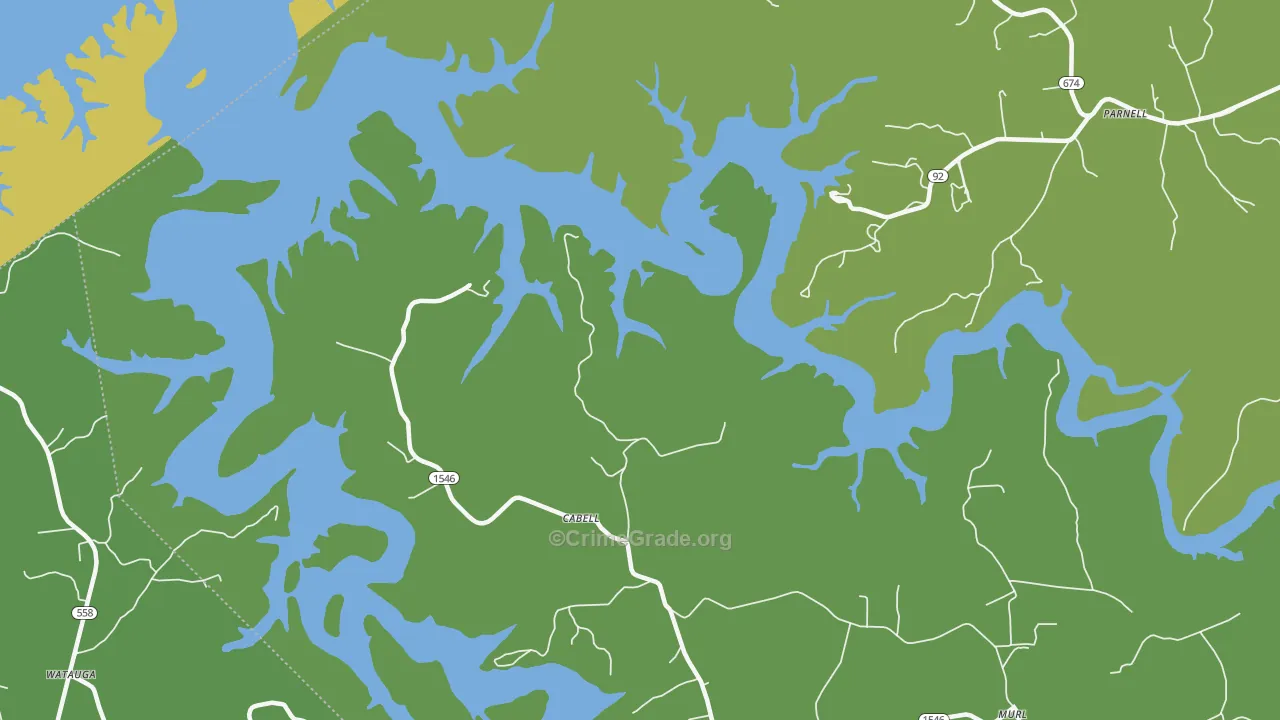 Cabell, KY Map of Vehicle Theft Rates