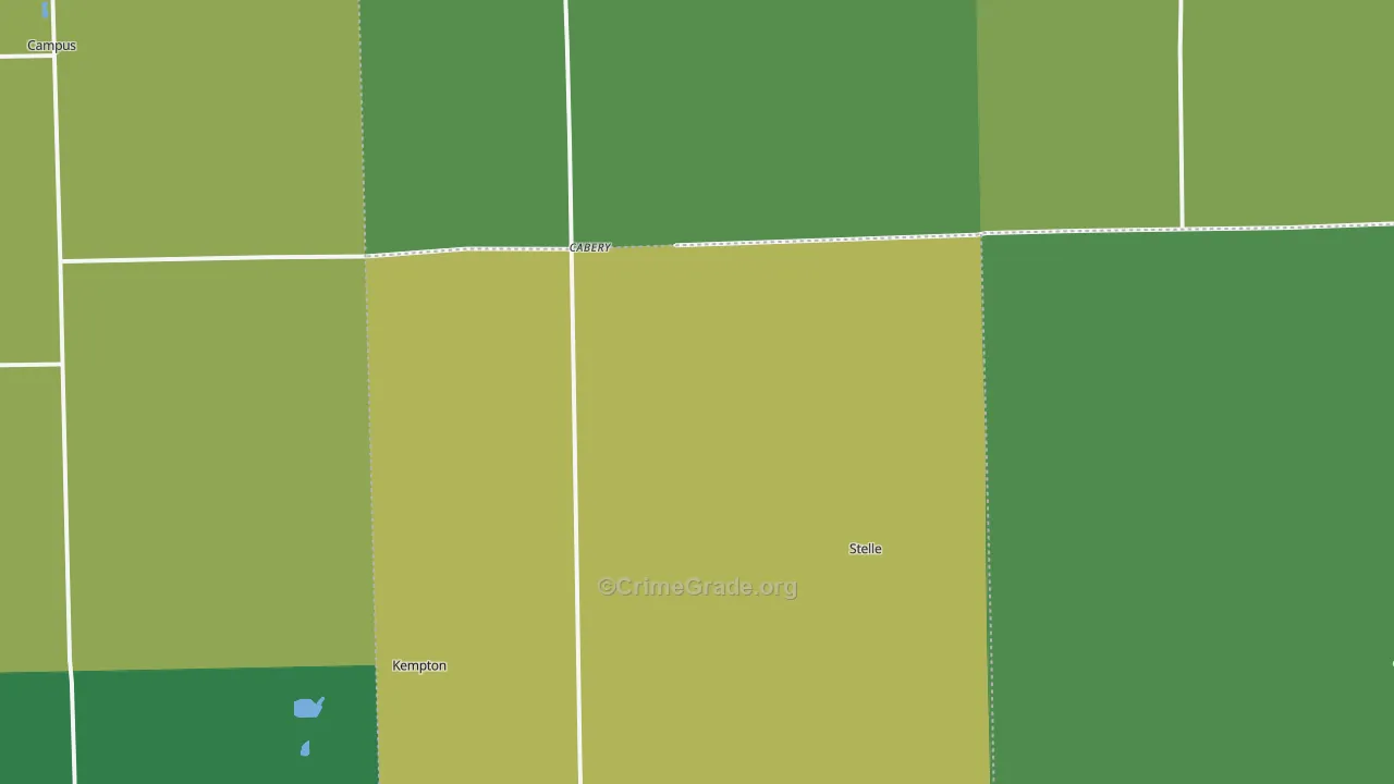 Cabery, IL Map of Vehicle Theft Rates