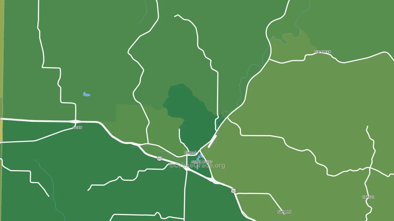 Cabool, MO Map of Vehicle Theft Rates