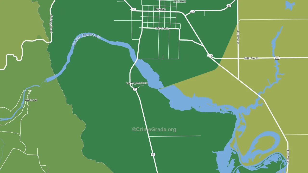 Cache Junction, UT Map of Vehicle Theft Rates