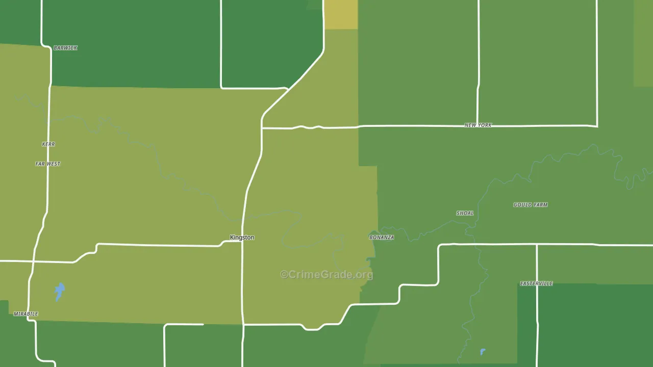 Caldwell County, MO Map of Vehicle Theft Rates