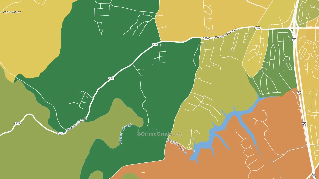 Caleast, KY Map of Vehicle Theft Rates
