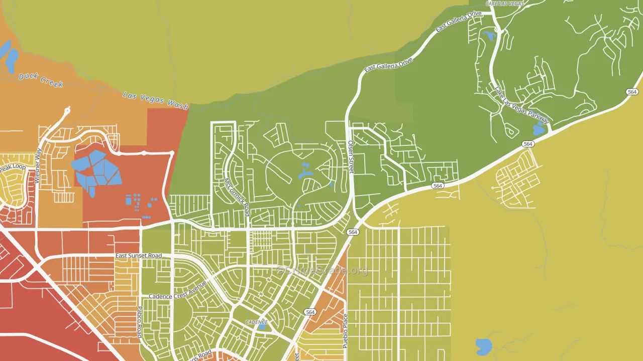 Calico Ridge, Henderson, NV Map of Vehicle Theft Rates