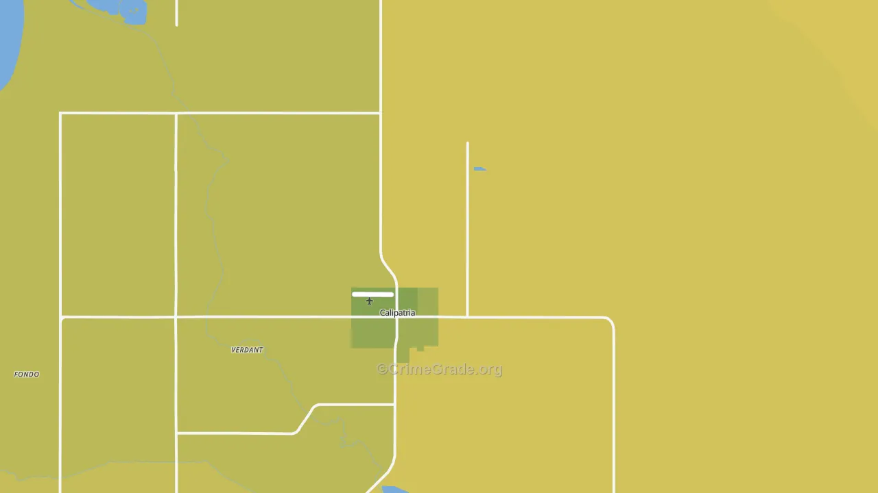 Calipatria, CA Map of Vehicle Theft Rates