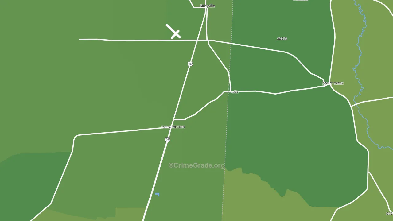 Call, TX Map of Vehicle Theft Rates