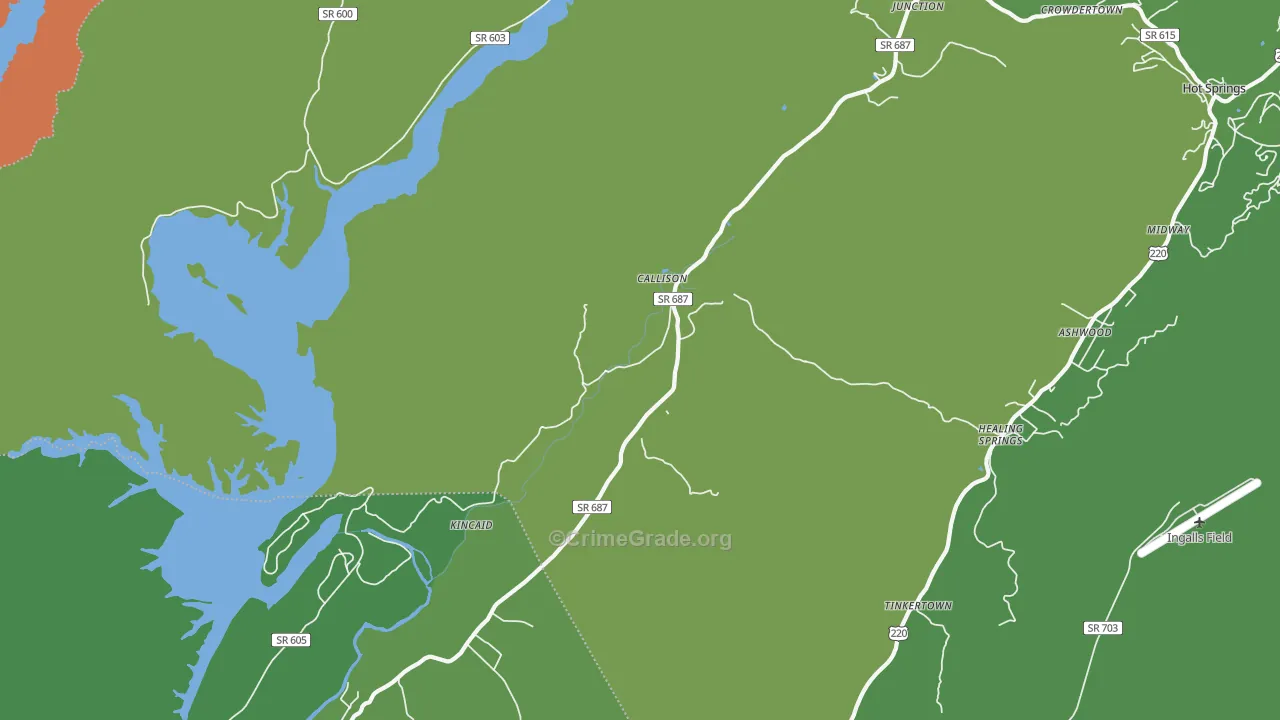 Callison, VA Map of Vehicle Theft Rates