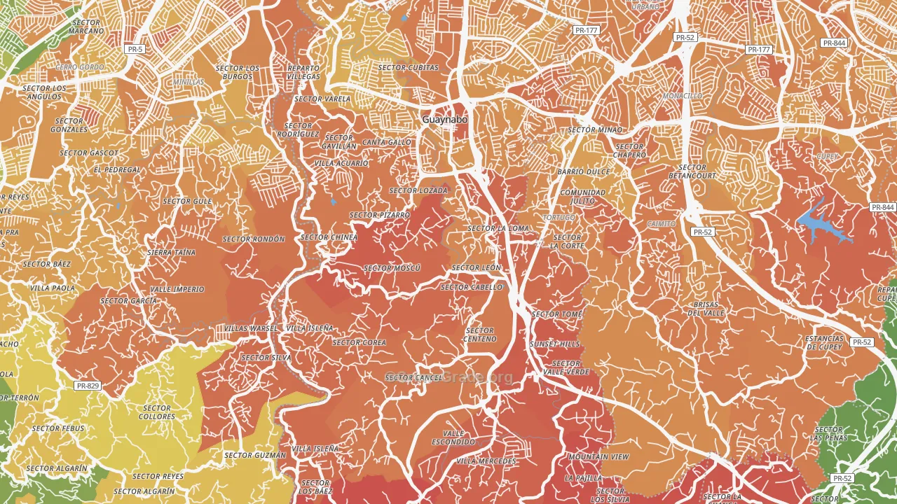 Camarones, PR Map of Vehicle Theft Rates