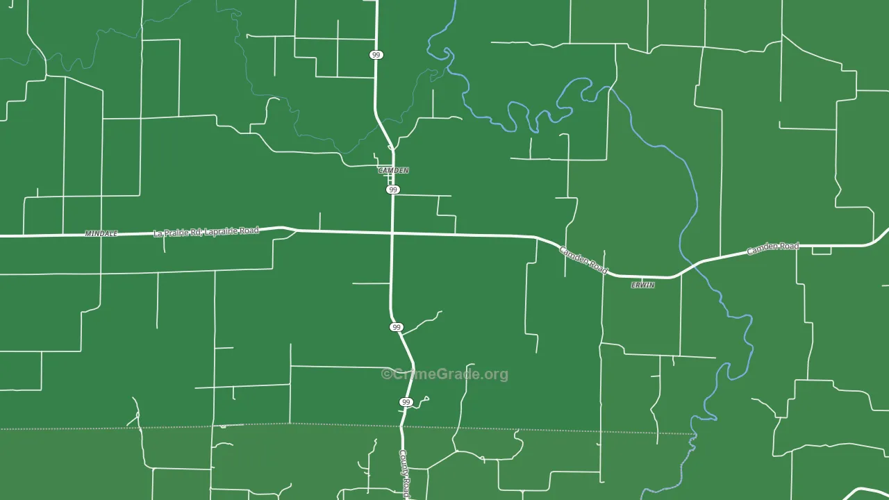 Camden, IL Map of Vehicle Theft Rates