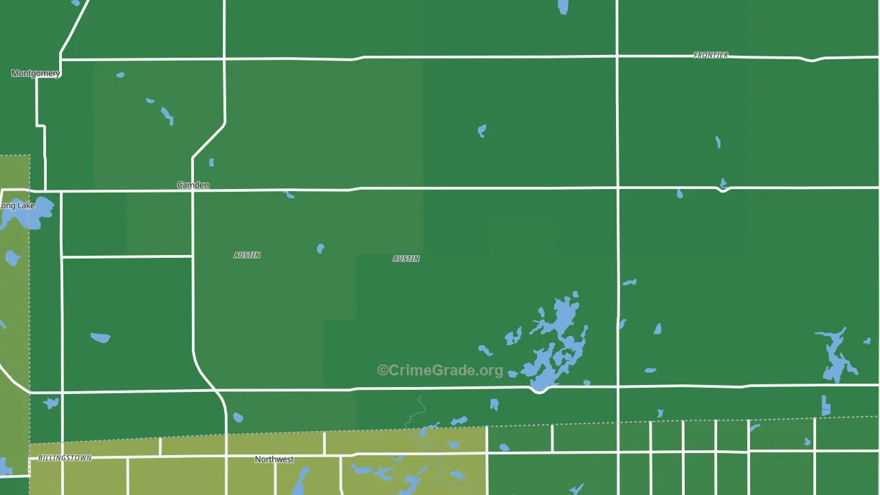 Camden, MI Map of Vehicle Theft Rates