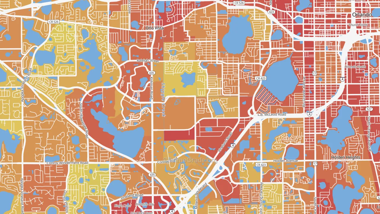 Camellia Gardens, Orlando, FL Map of Vehicle Theft Rates