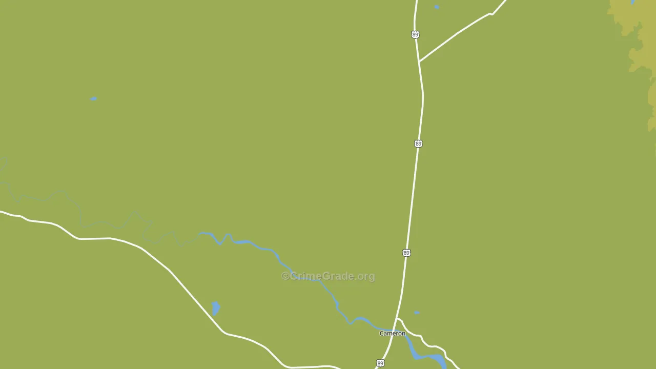 Cameron, AZ Map of Vehicle Theft Rates