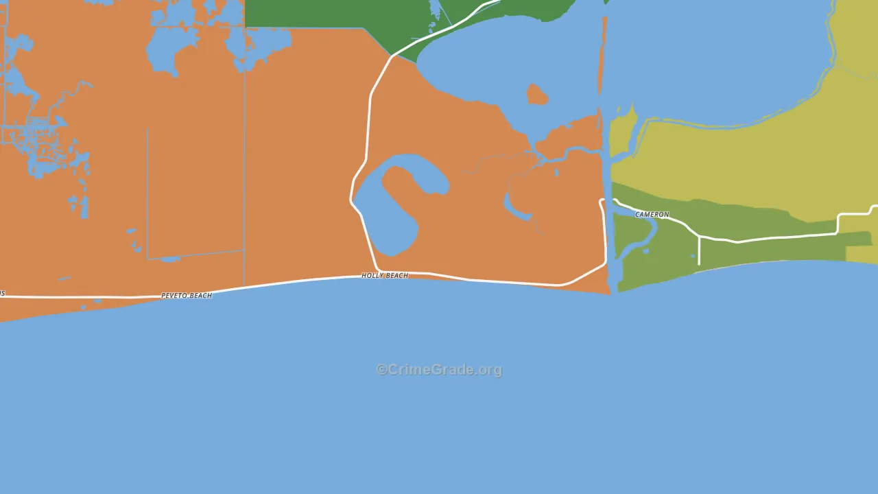 Cameron, LA Map of Vehicle Theft Rates
