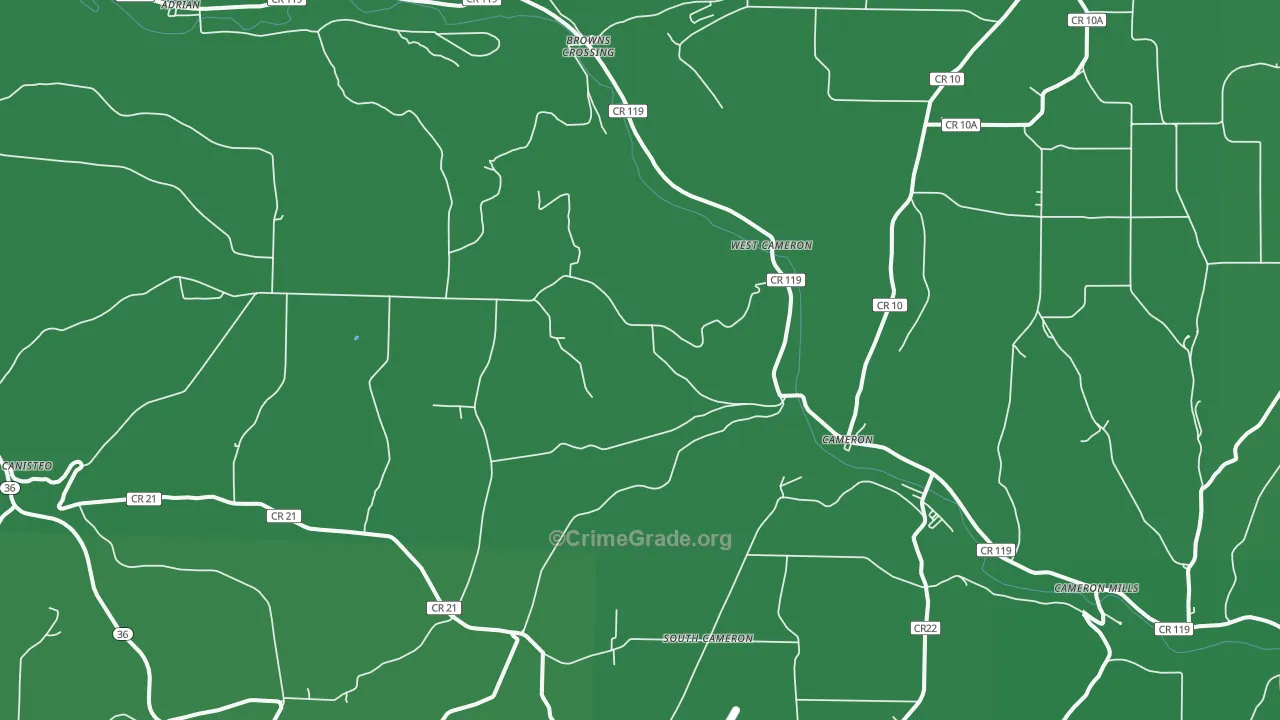 Cameron, NY Map of Vehicle Theft Rates