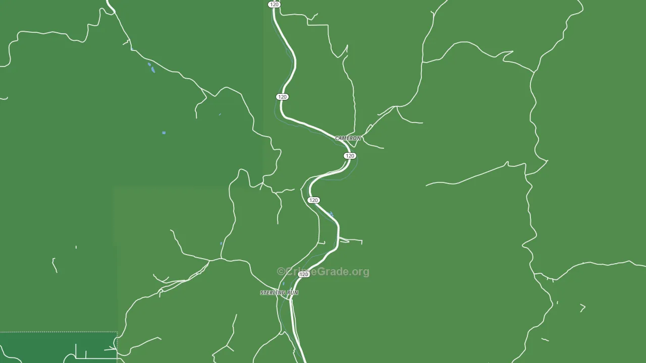Cameron, PA Map of Vehicle Theft Rates