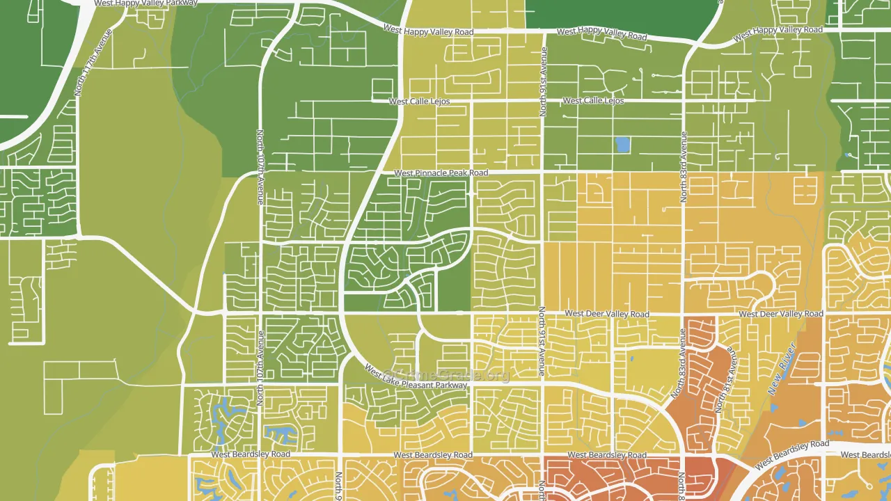 Camino Lago, Phoenix, AZ Map of Vehicle Theft Rates