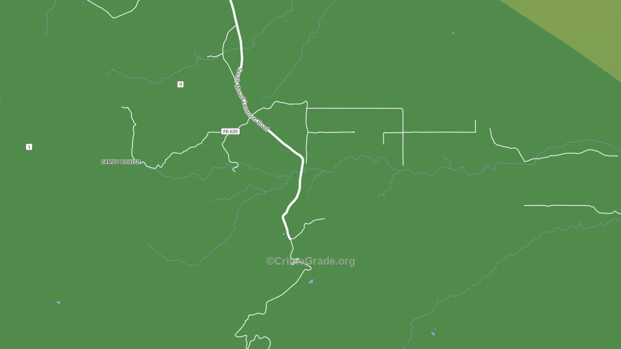 Campo Bonito, AZ Map of Vehicle Theft Rates
