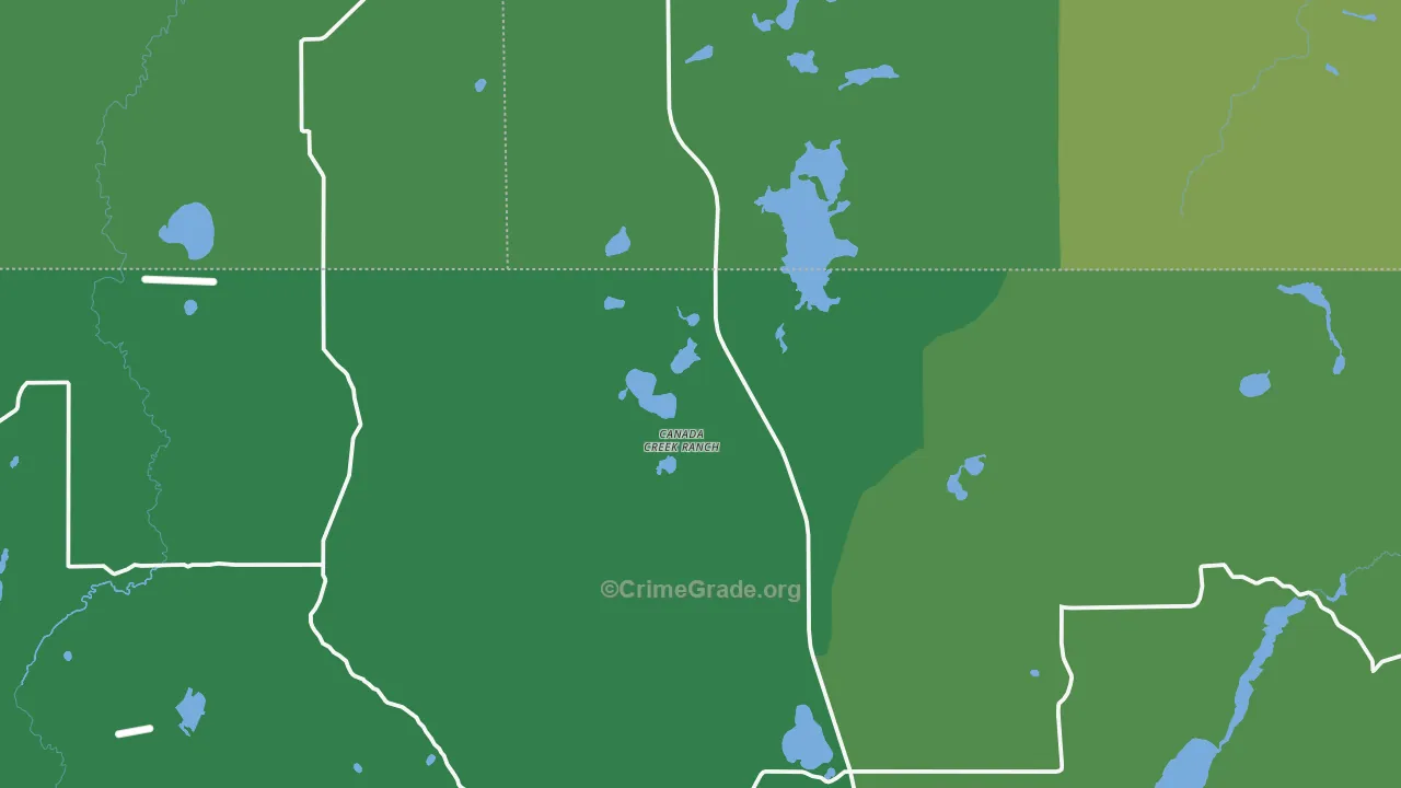 Canada Creek Ranch, MI Map of Vehicle Theft Rates