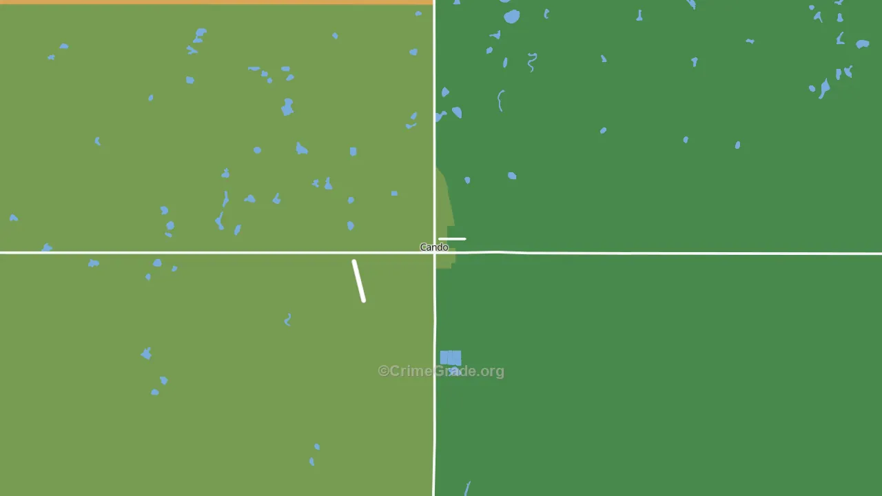 Cando, ND Map of Vehicle Theft Rates