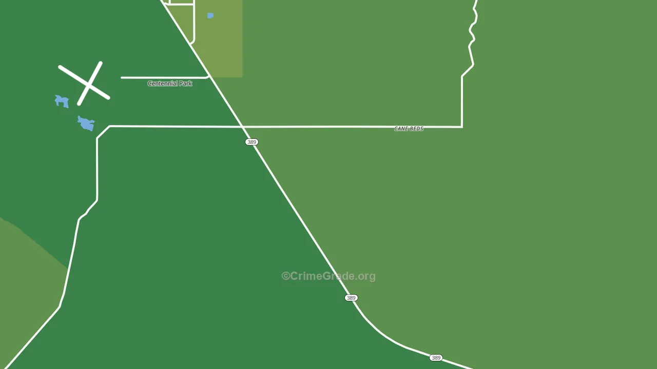 Cane Beds, AZ Map of Vehicle Theft Rates