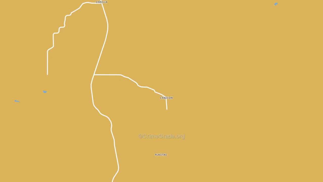 Canjilon, NM Map of Vehicle Theft Rates