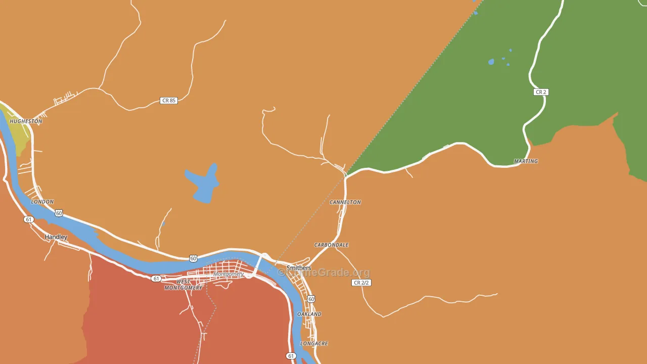Cannelton, WV Map of Vehicle Theft Rates