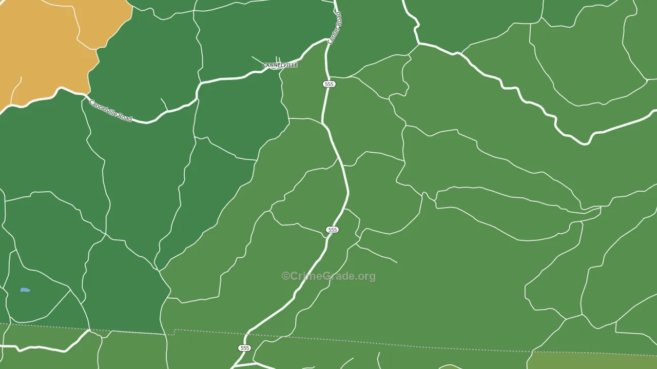Cannelville, OH Map of Vehicle Theft Rates
