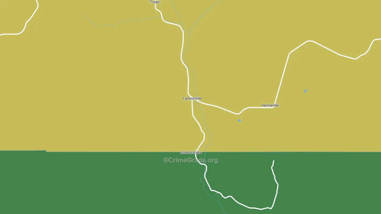 Cannonville, UT Map of Vehicle Theft Rates