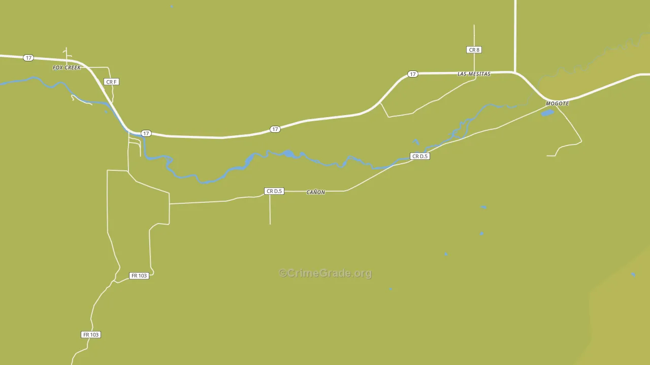Canon, CO Map of Vehicle Theft Rates