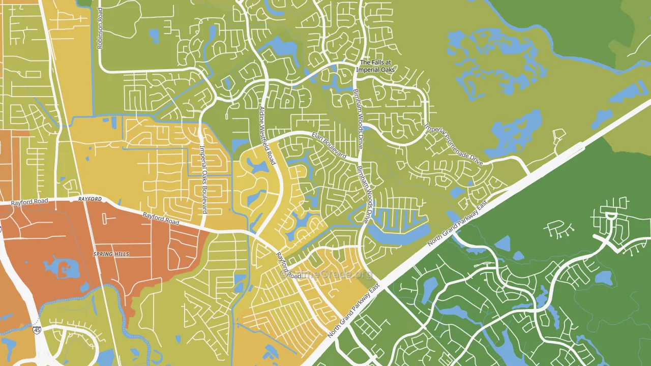 Canyon Lakes at Legends Ranch, Spring, TX Map of Vehicle Theft Rates