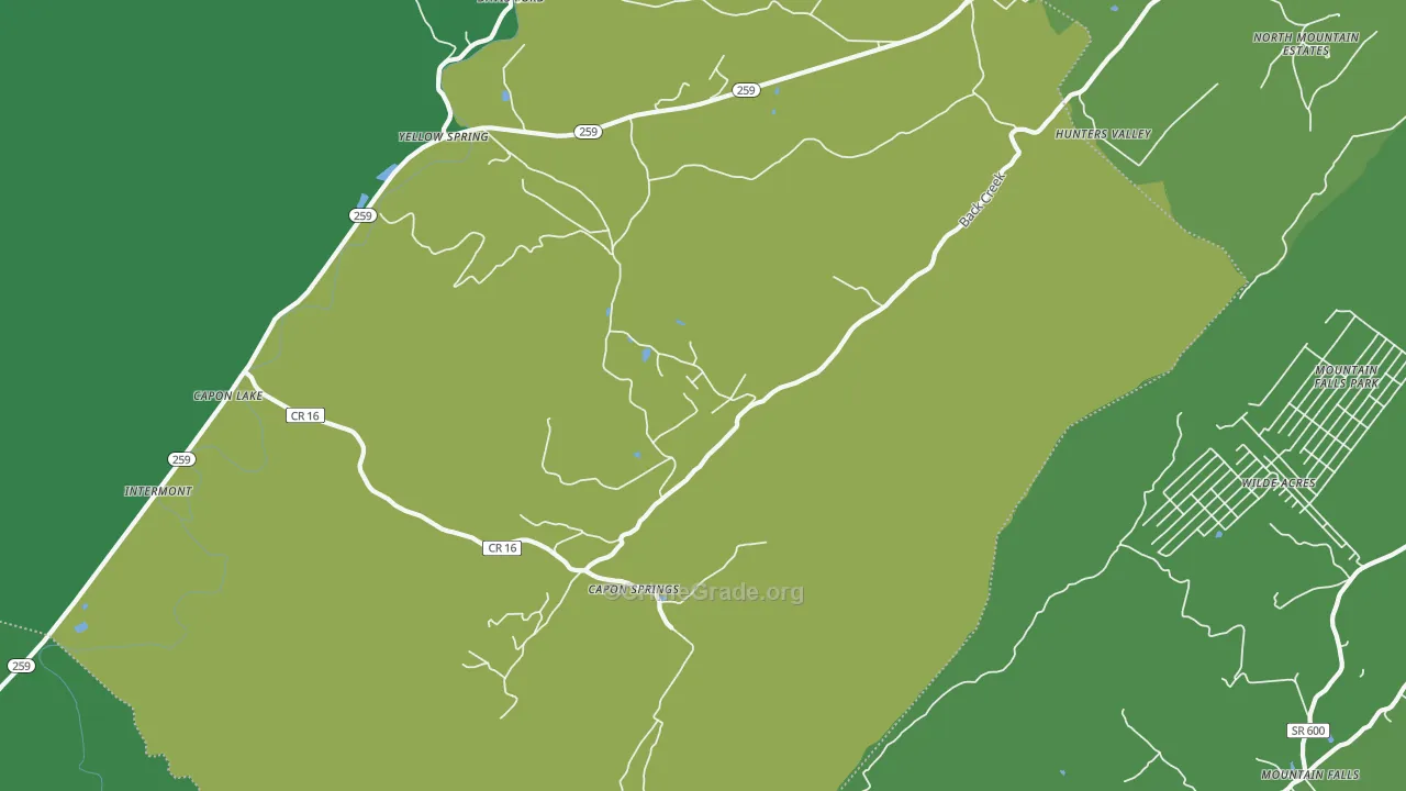 Capon Springs, WV Map of Vehicle Theft Rates