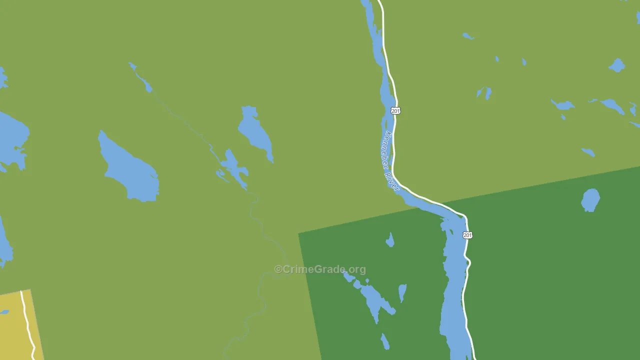 Caratunk, ME Map of Vehicle Theft Rates