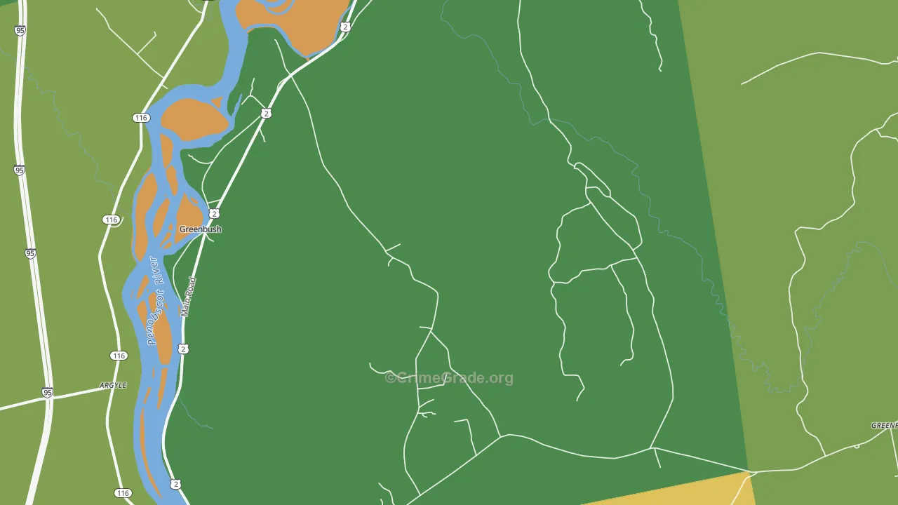 Cardville, ME Map of Vehicle Theft Rates