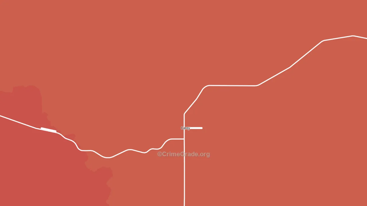 Carey, ID Map of Vehicle Theft Rates